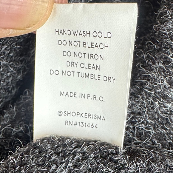 Kerisma 3/4 Length Dolman Sleeve Charcoal Sweater - Picture 7 of 7